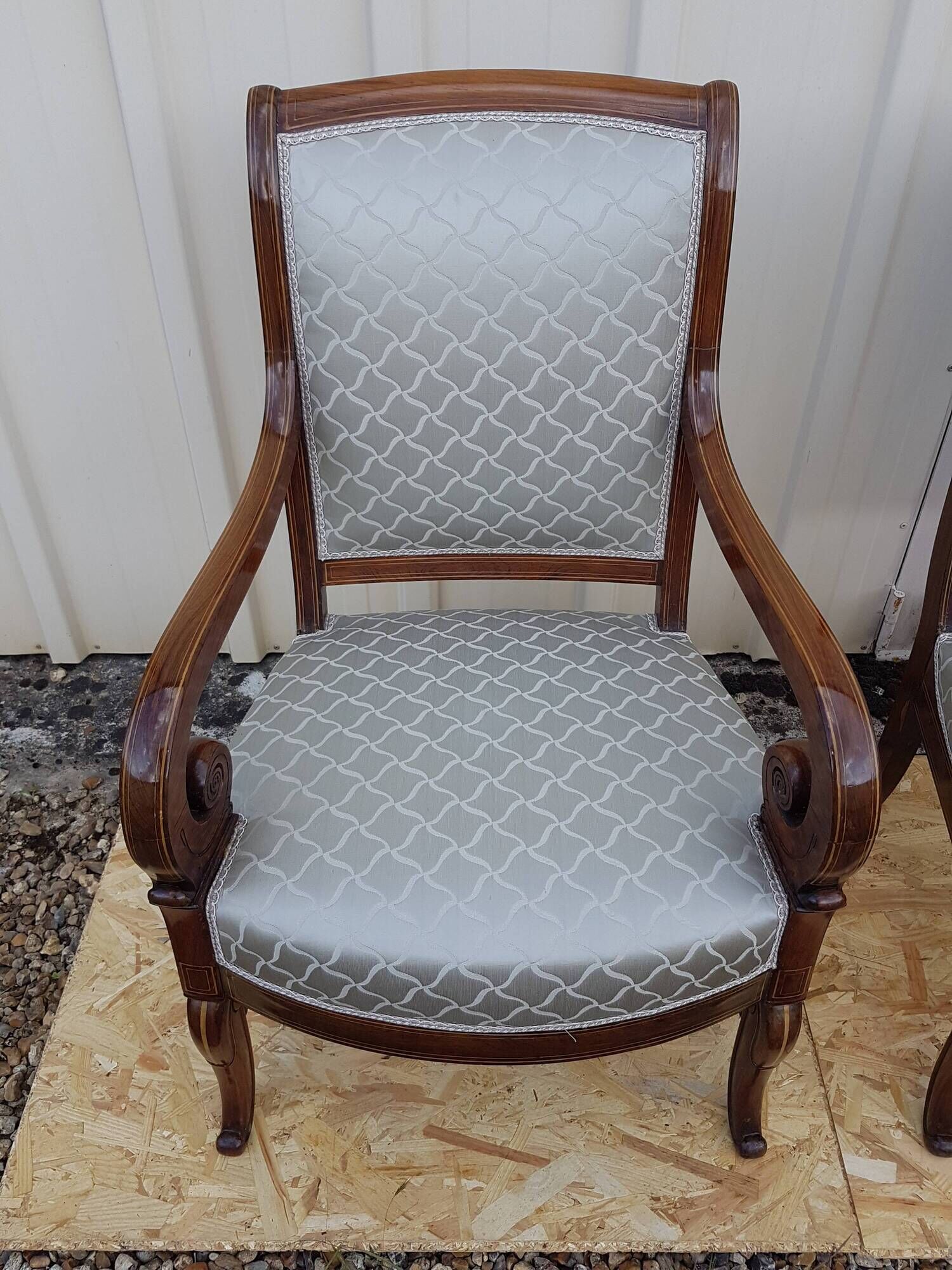 Pair of armchairs restoration style Charles X