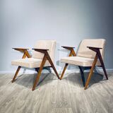 Paire de fauteuils « Bunny » de J. Chierowski années 60