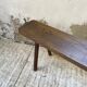 Solid oak farm bench 3m