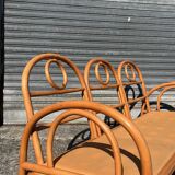 Vintage bamboo rattan sofa