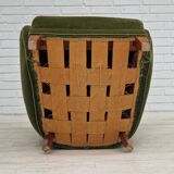 1960s, danish design, velour relax chair with footstool, original condition.