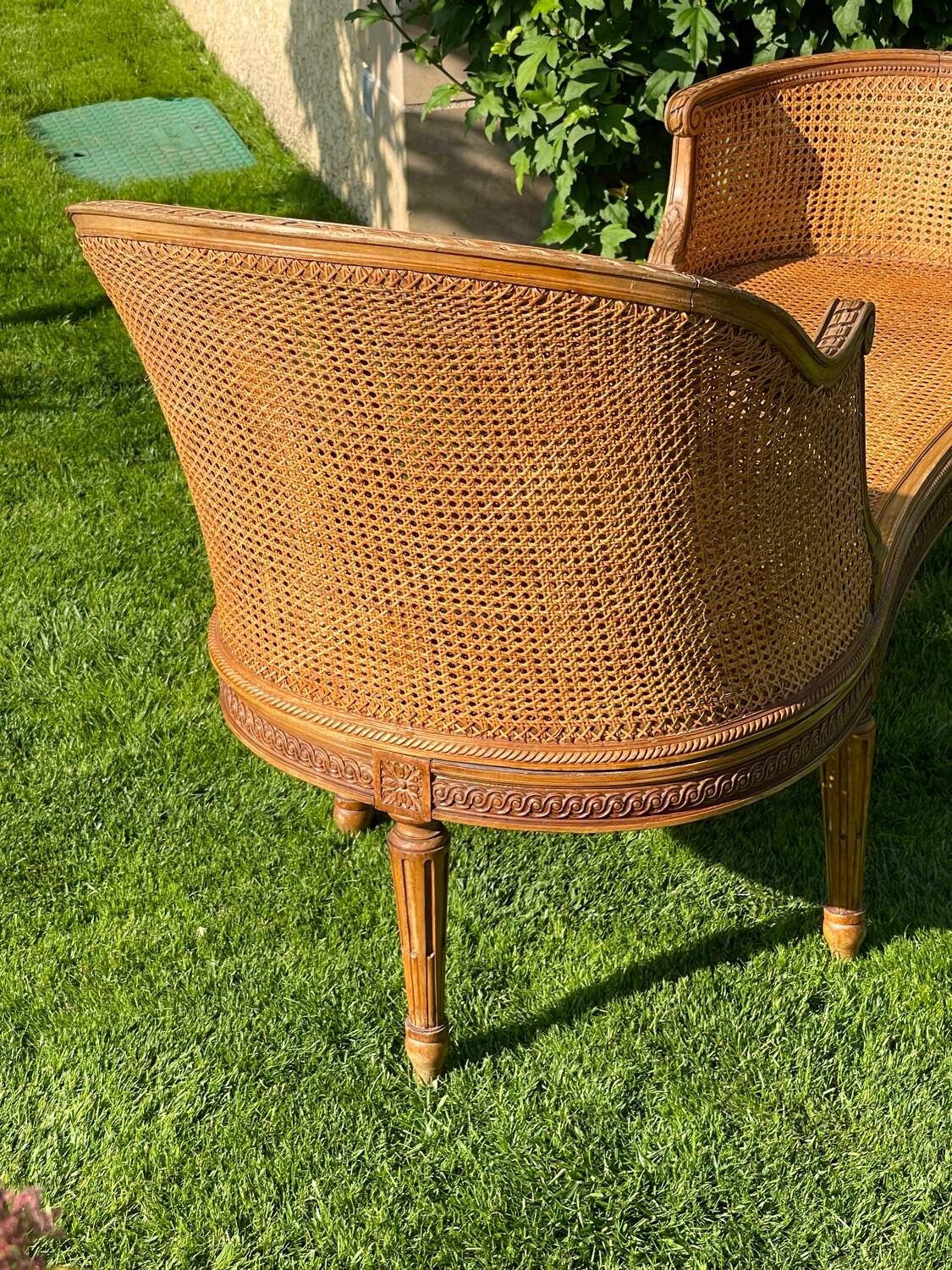 Banquette en Cannage Style Louis XVI