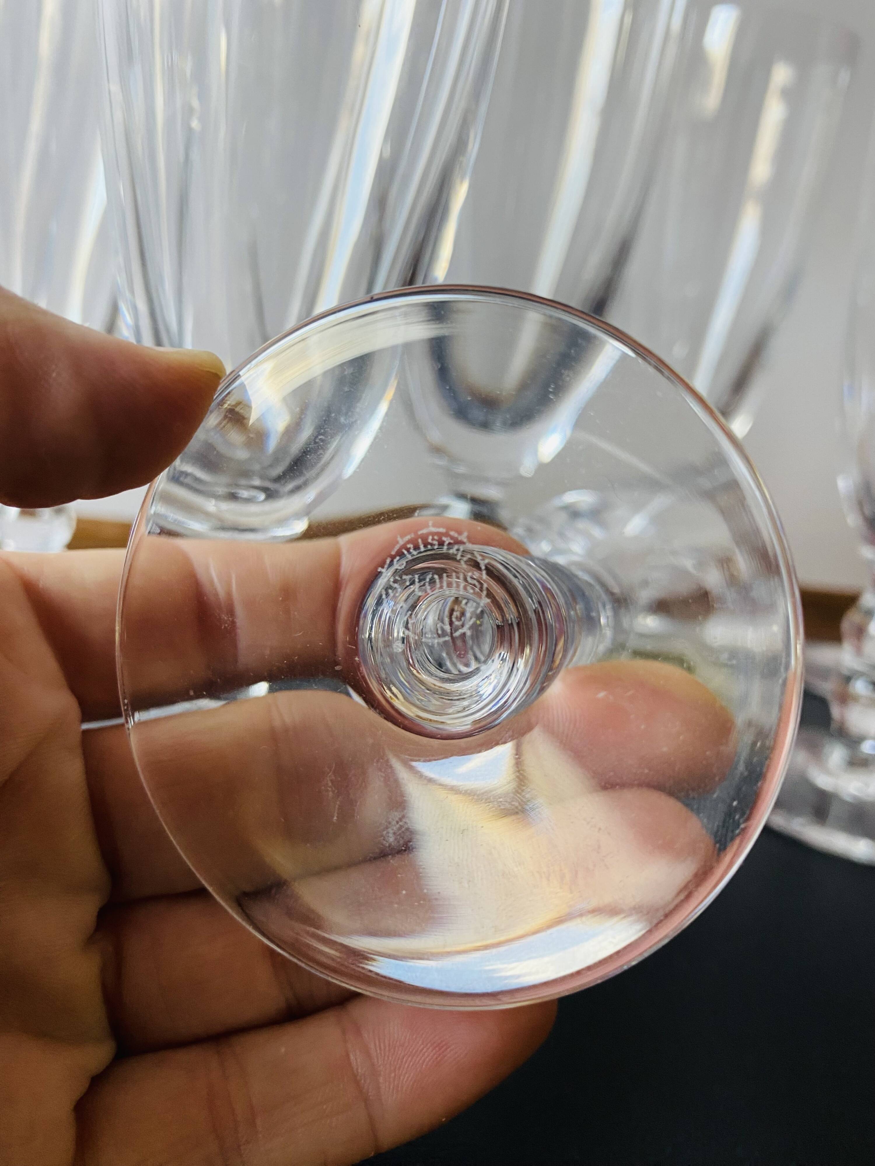 Saint Louis crystal flutes