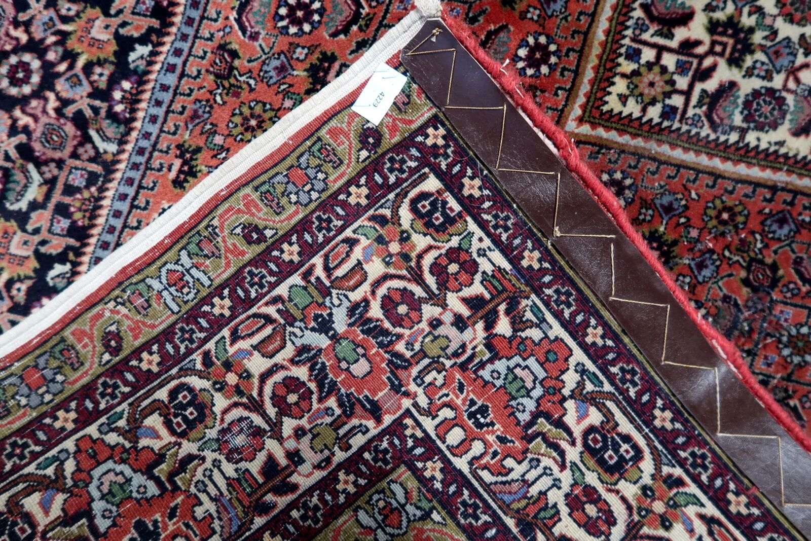 Vintage 1950s Persian Bidjar rug, geometric medallion, 135cm x 209cm