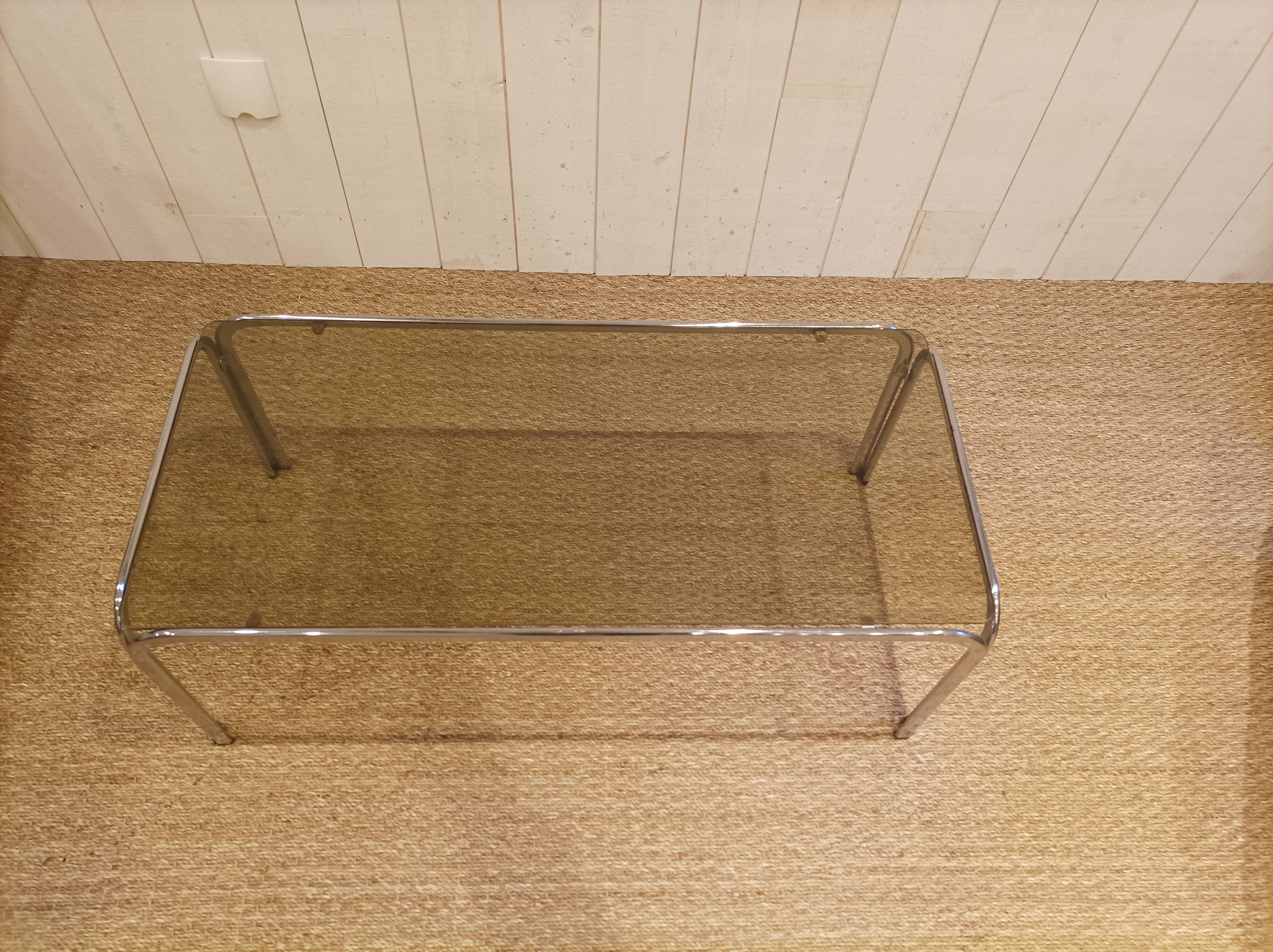 Vintage glass coffee table