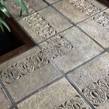 Brutalist Coffee Table with Flower Pot