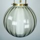 Mid-Century Murano Smoked Glass Chandelier with Opaline Diffuser, Italy '50