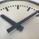 Grey Industrial Factory Wall Clock from Pragotron, 1960s