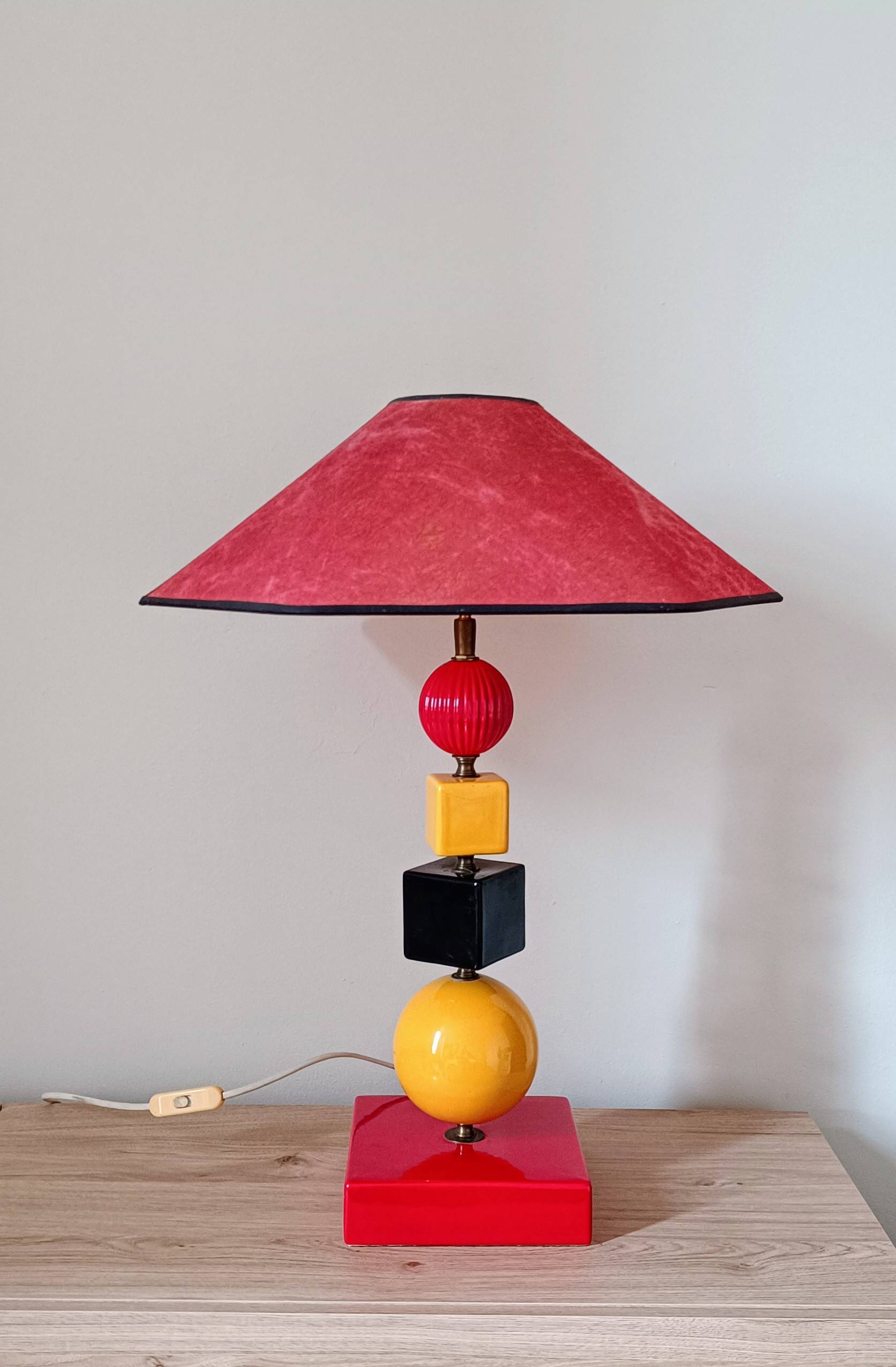 Vintage 80s colorful lamp