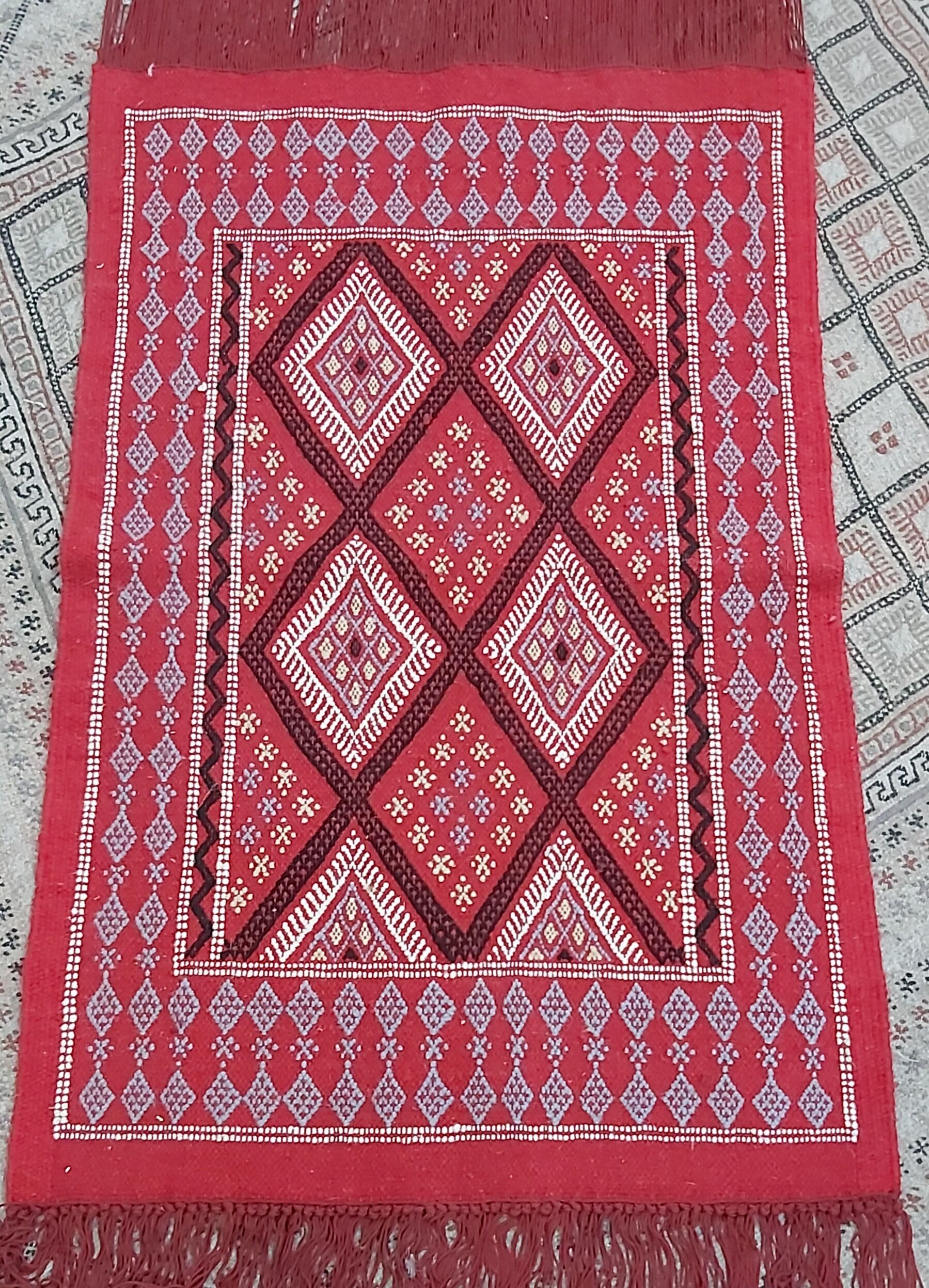 Berber margoum carpet with geometric patterns