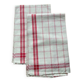 Old checkered tea towels