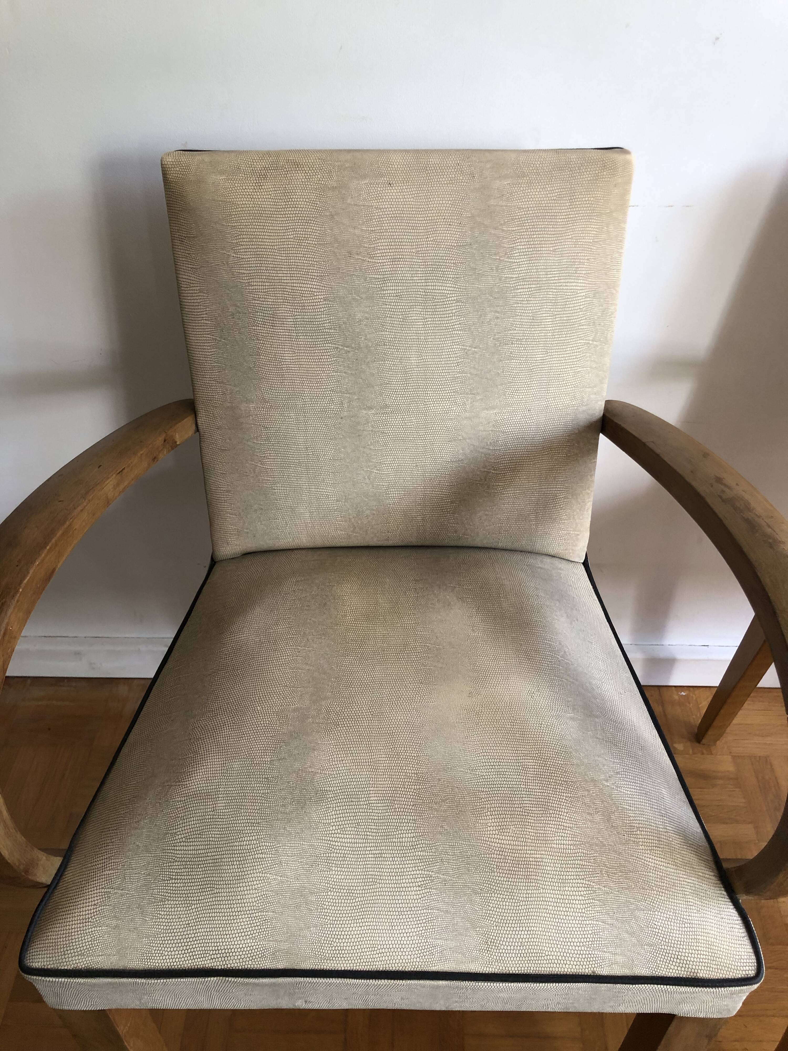 Pair of vintage bridge armchairs