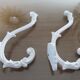 2 white cast iron pads art deco 30s 40s