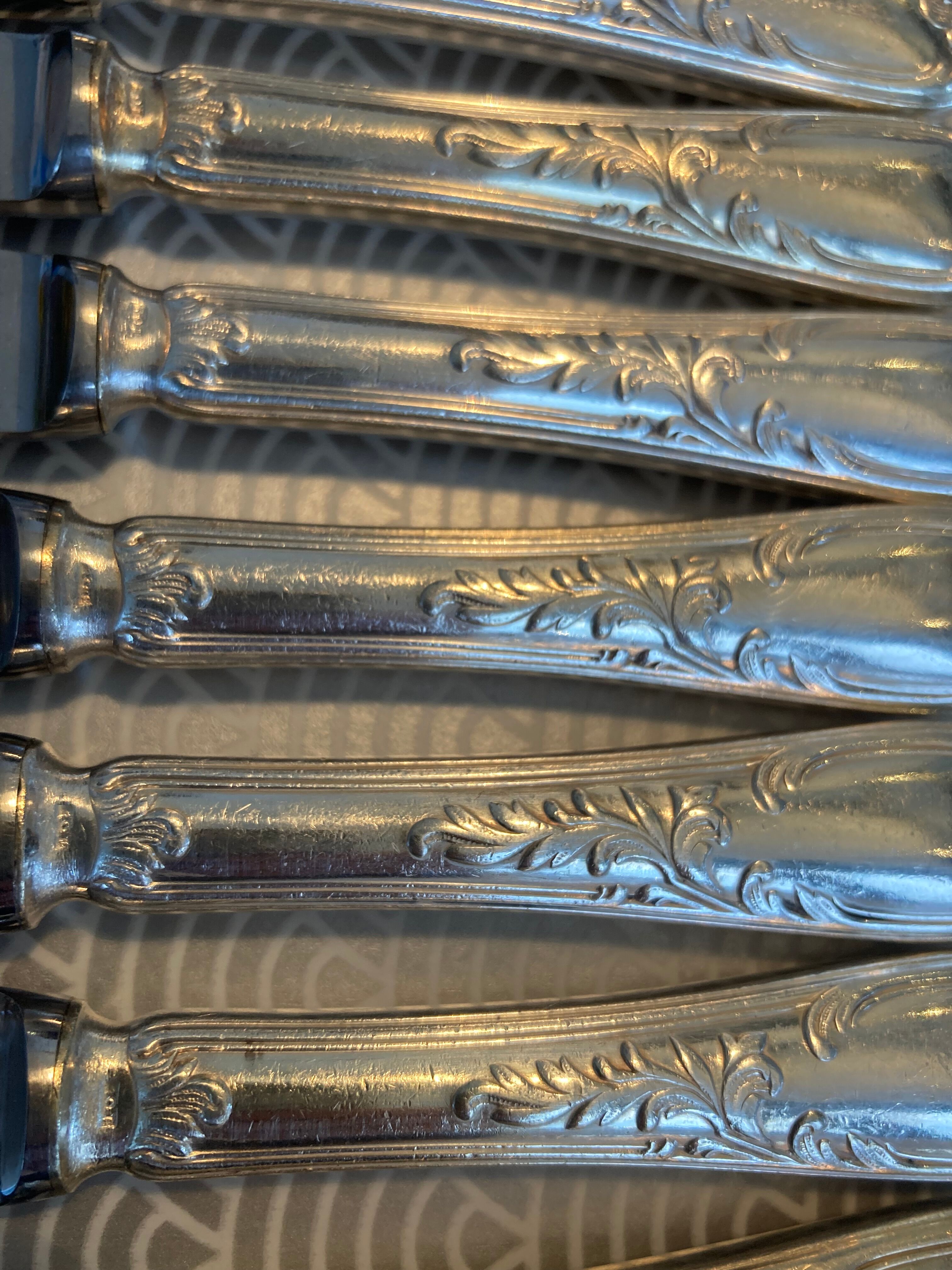 12 dessert knives Ercuis model Barry