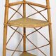 Corner rattan shelf