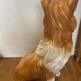 Life-size collie dog sculpture