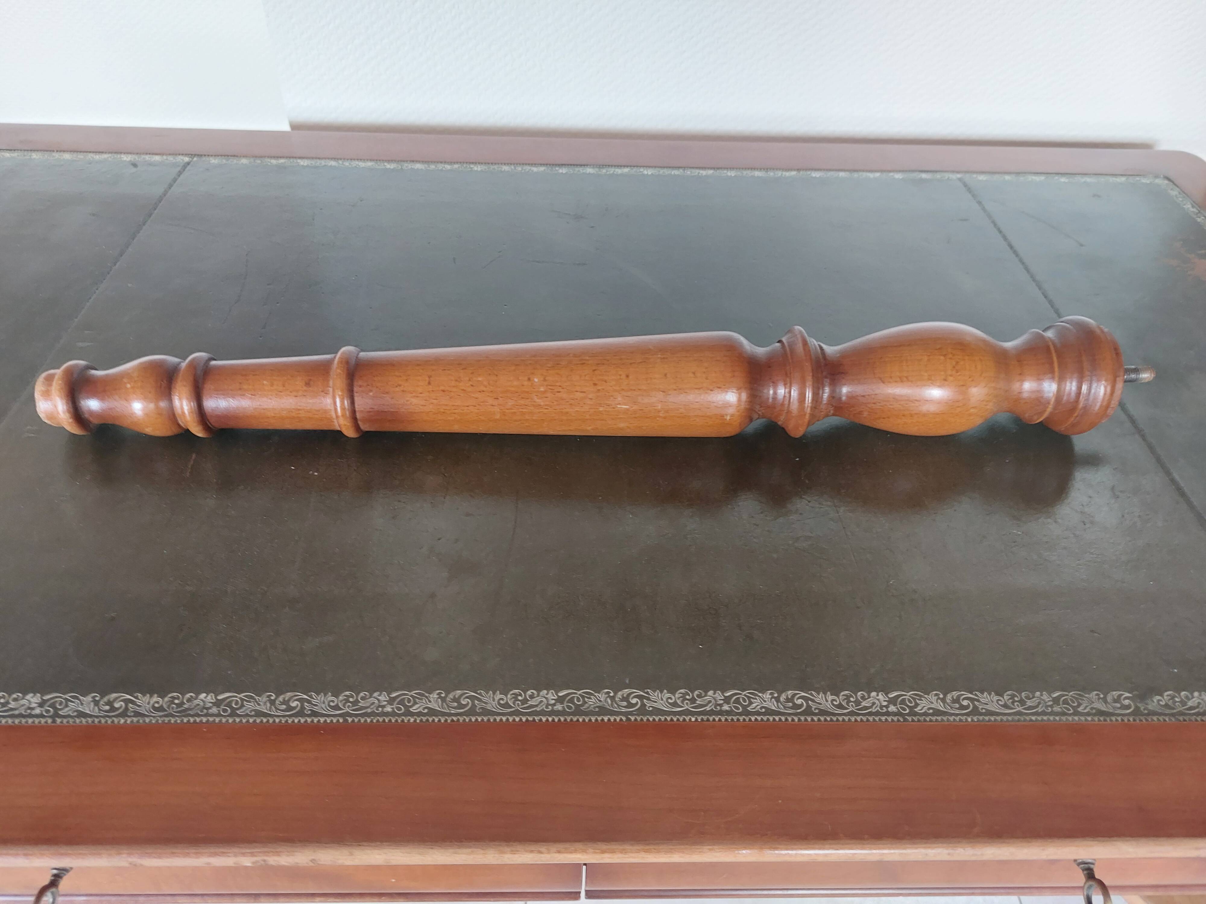 Wooden desk, leather top, extensions