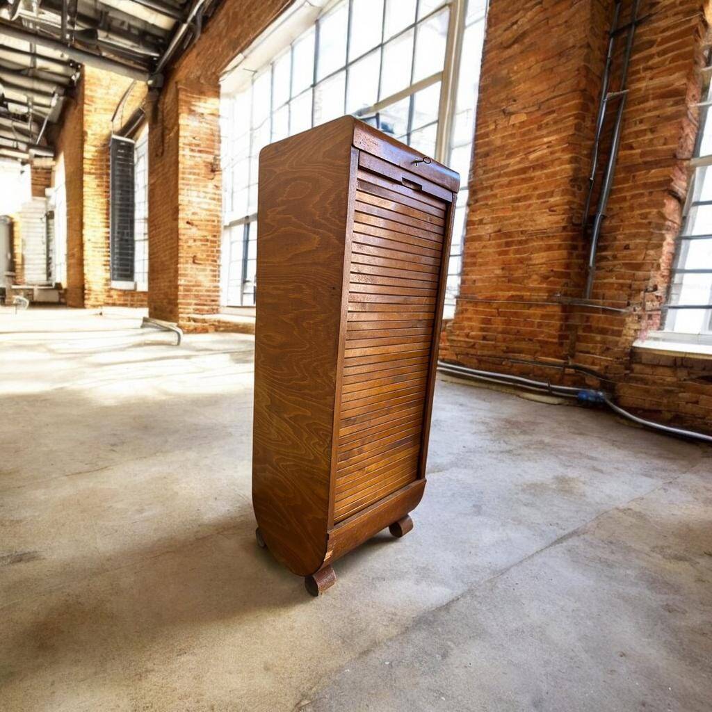 Vintage Art Deco Archive Cabinet / Curtain Cabinet