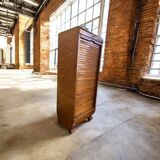 Armoire d'archives art déco vintage / armoire à rideau