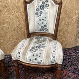 Pair of antique Louis XVI style chairs, beautifully upholstered