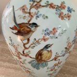 Signed lamp base in enameled porcelain