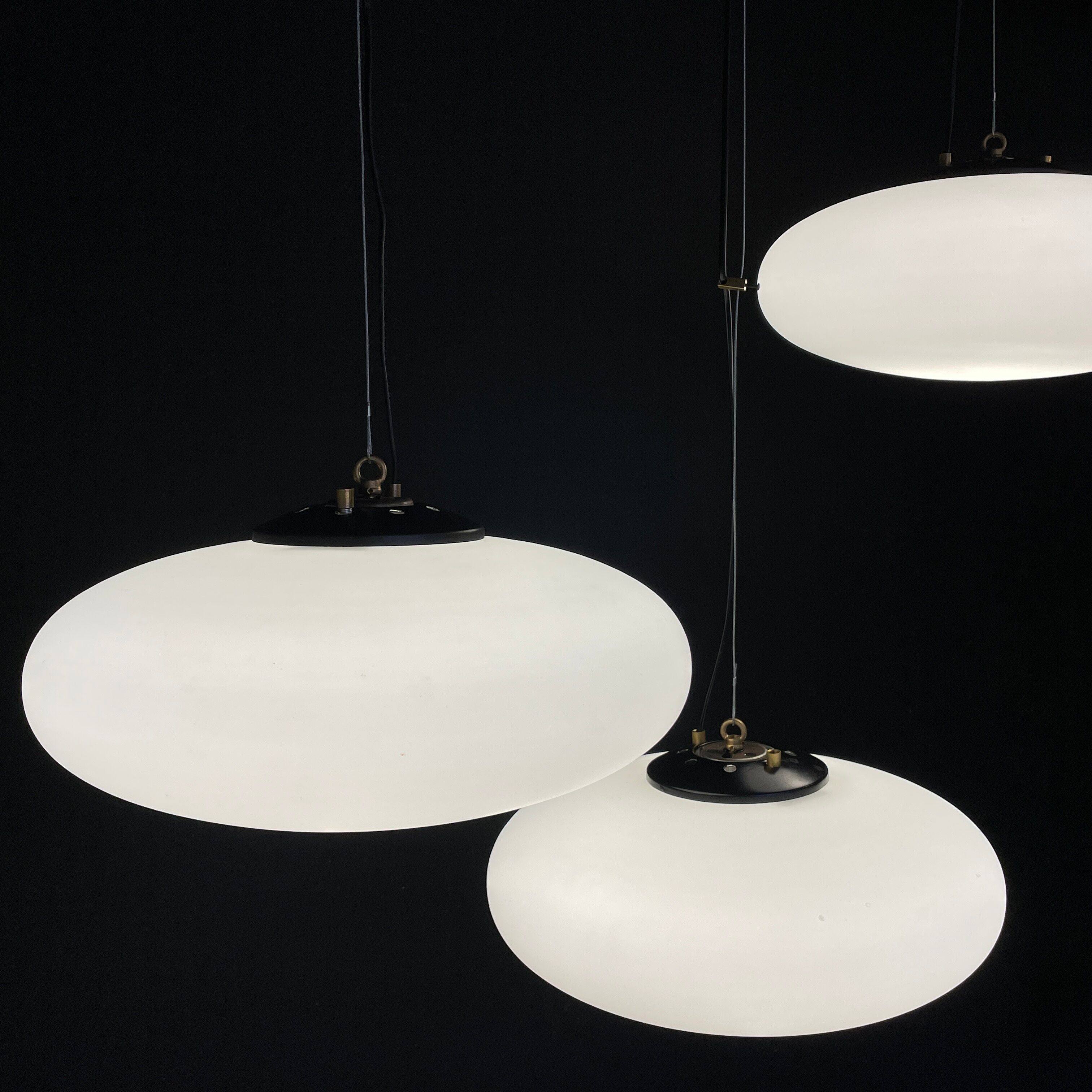 Opaline hanging lamp 1960