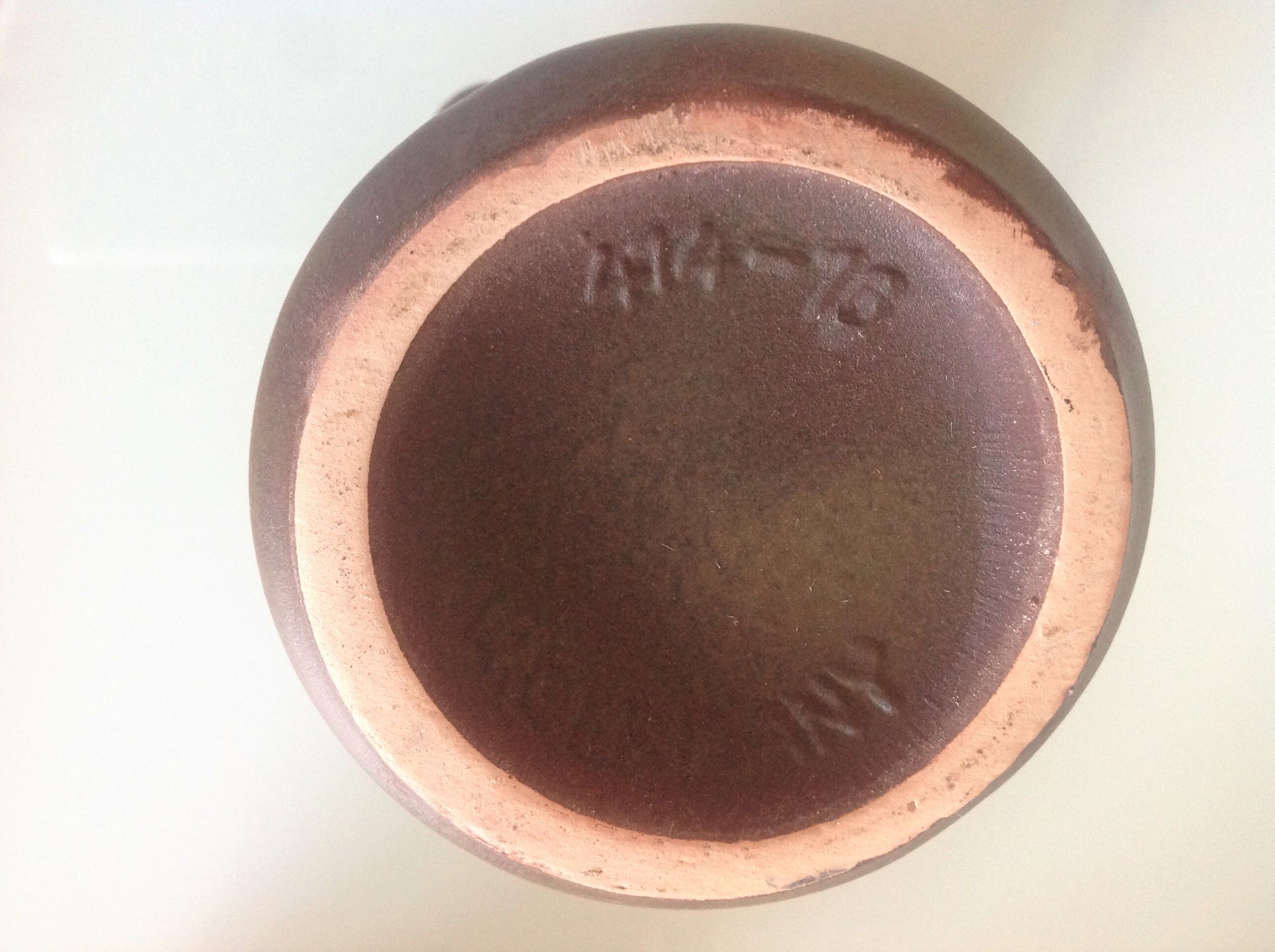 Beige and brown vase by Scheurich Keramik vintage 60s-70s