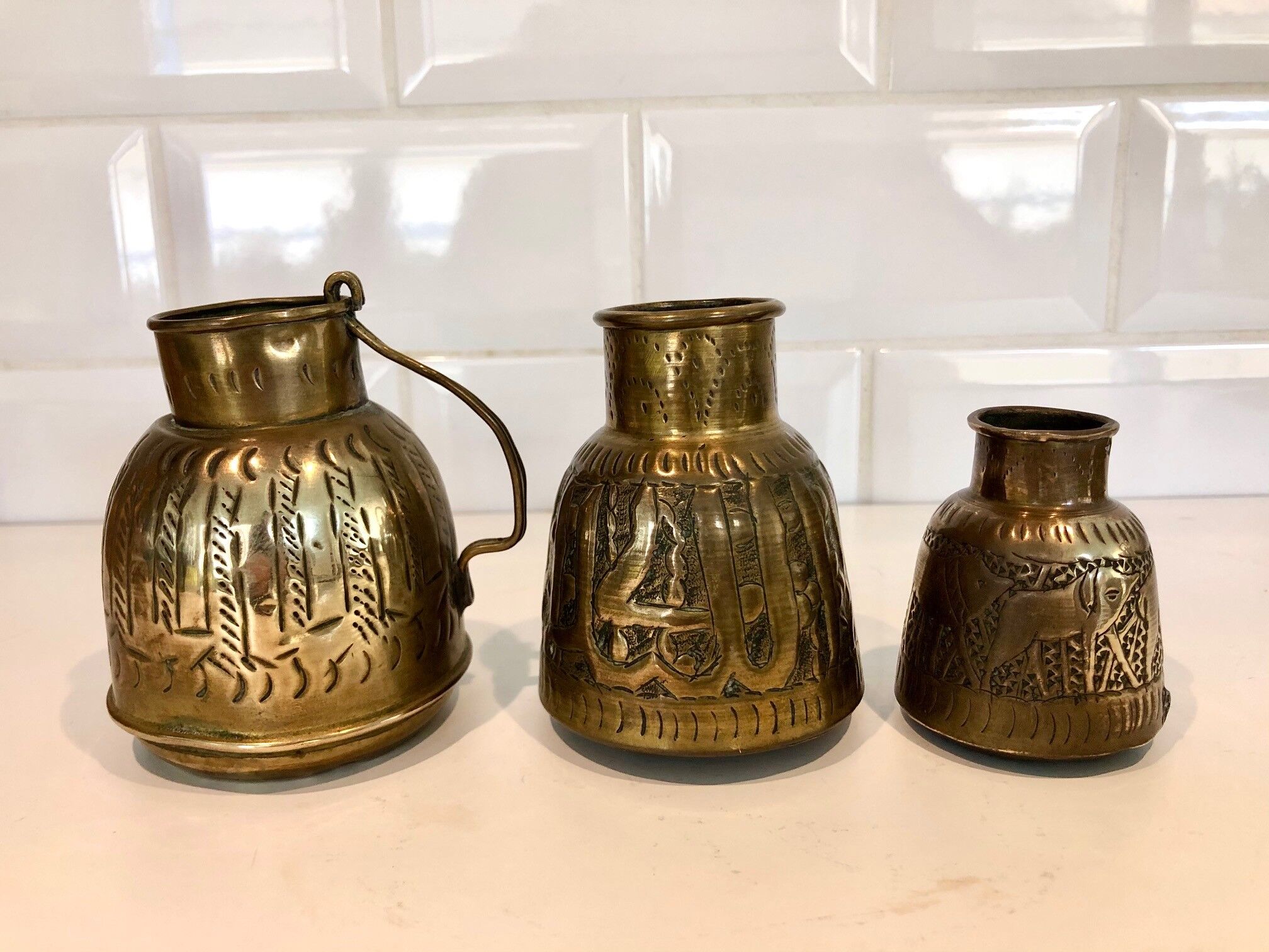 Copper spice pots - North Africa