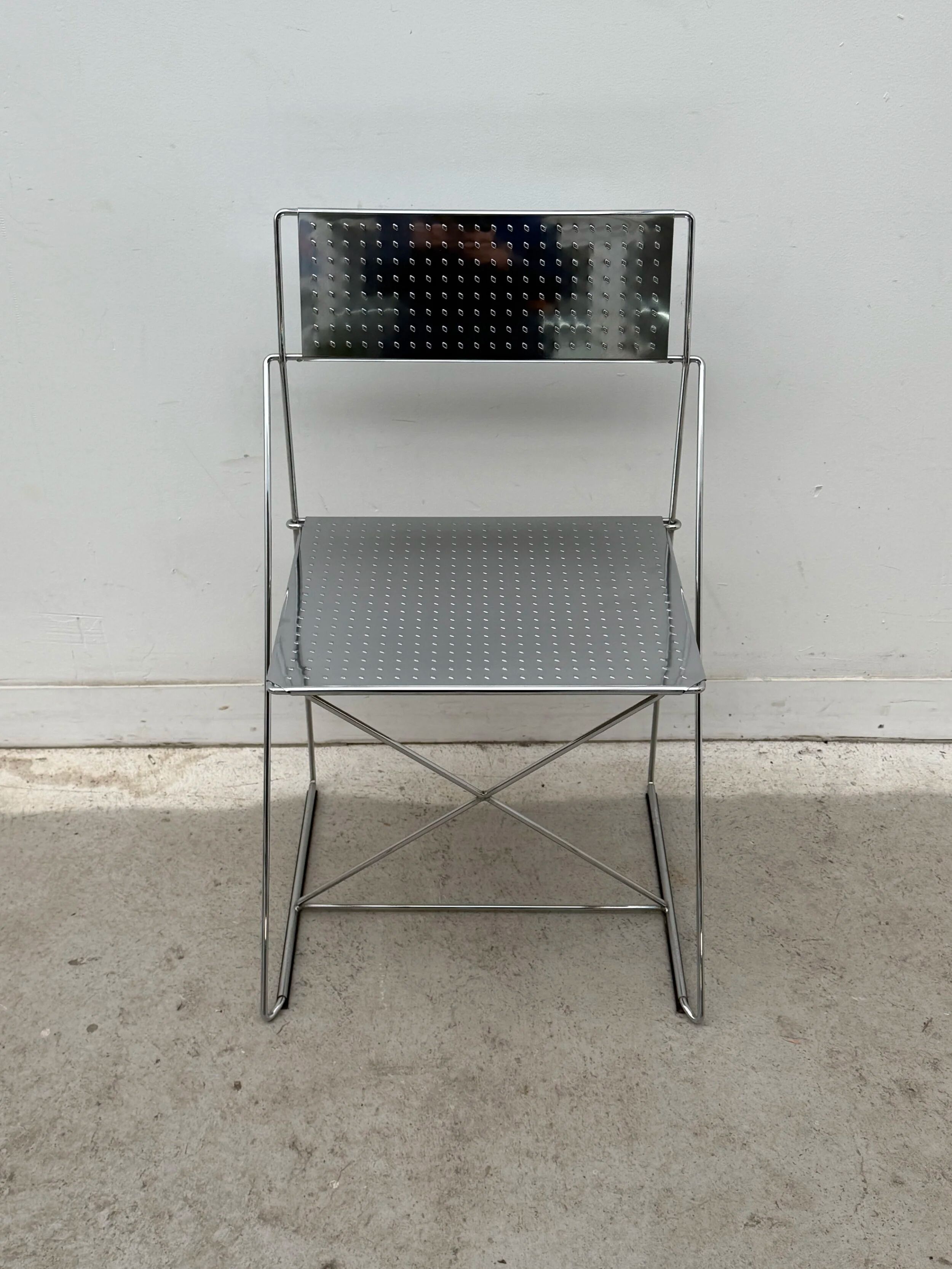 Nuova X Line chair for Magis in chrome, Italy 1980