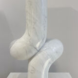 Contemporary white marble sculpture by Piet Van Loocke, Belgium