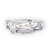 Monumental molded crystal ashtray, Sevres France 1970s