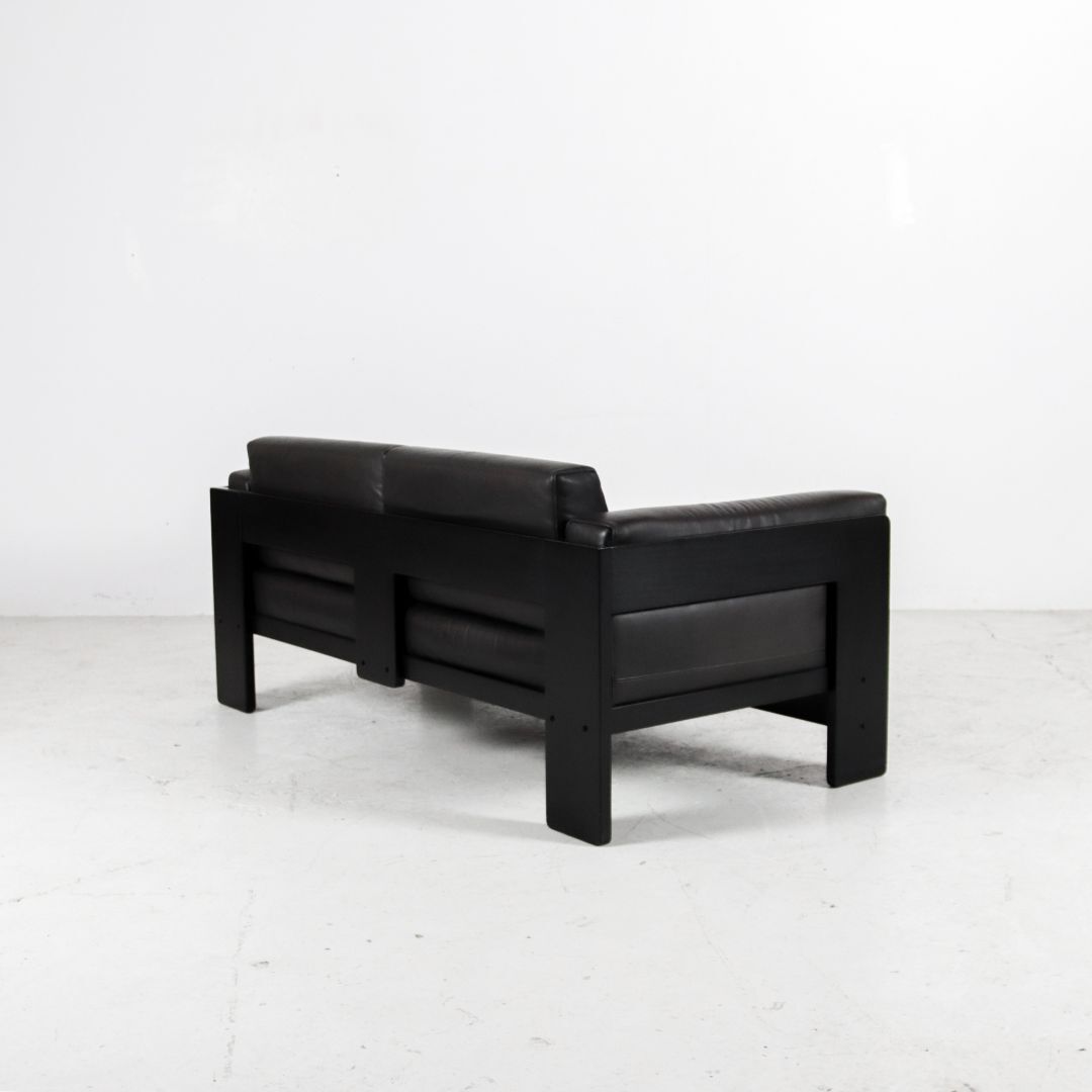 Leather Bastiano two-seater sofa by Afra & Tobia Scarpa for Knoll/Gavina