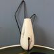 Mid-century Philips opaline glass sconce wall lamp with black frame