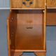 Vintage satin wood partner desk with leather top.