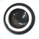 Empty round pocket Ø 20 cm black, red and yellow Vallauris style