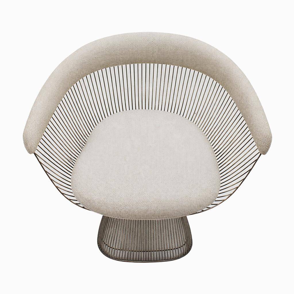 Set of Four Chairs Designed By Warren Platner With Steel structure, 1960's