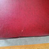 Vintage armchair base compass skaï red