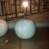 Ceramic lamp foot, iridescent white