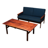 Capella Bench and table by Illum Wikkelsø for Niels Eilersen, 1960s