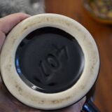 Large flame-patterned stoneware jug