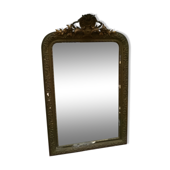 Miroir ancien a fronton - 133x83cm