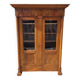 Bibliotheque en noyer 2 portes style empire du xix ème siecle