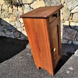 Old wooden bedside table