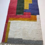 Traditional Berber rug in natural wool, size 150 x 250 cm