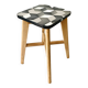 Tabouret bois et formica marque LV vintage années 50