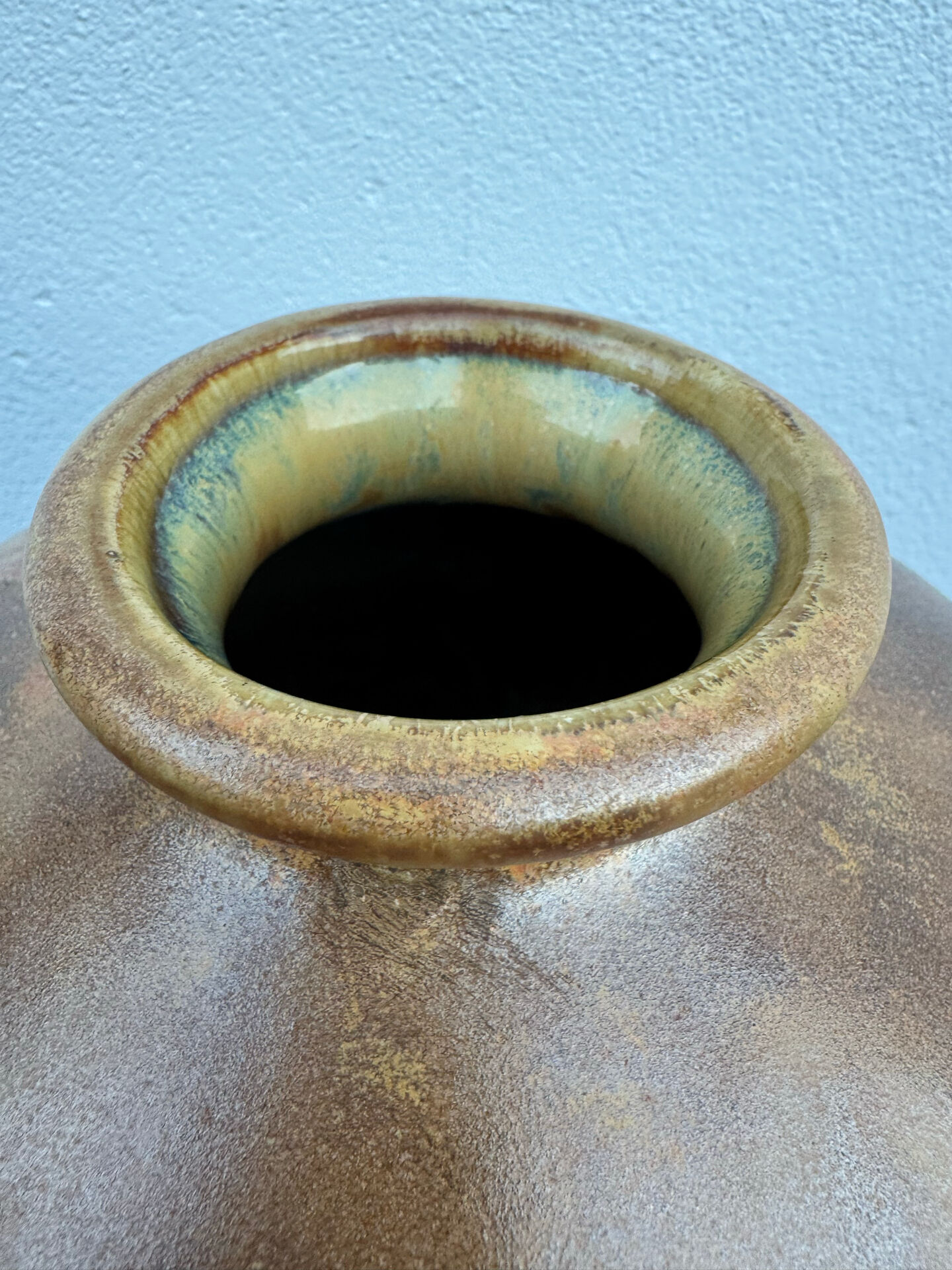 Large flared stoneware vase Art Deco