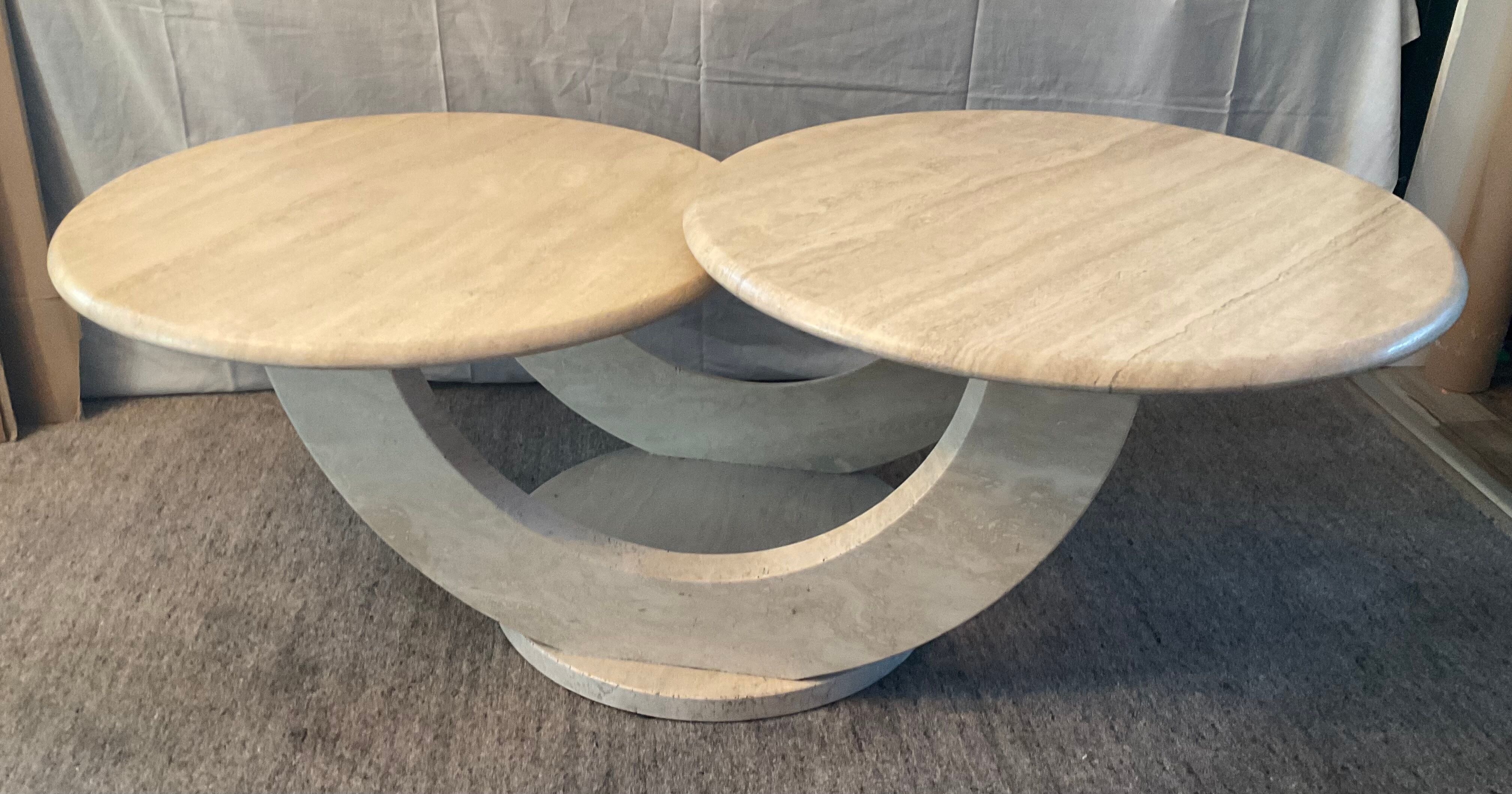 Travertine coffee table from the 70s