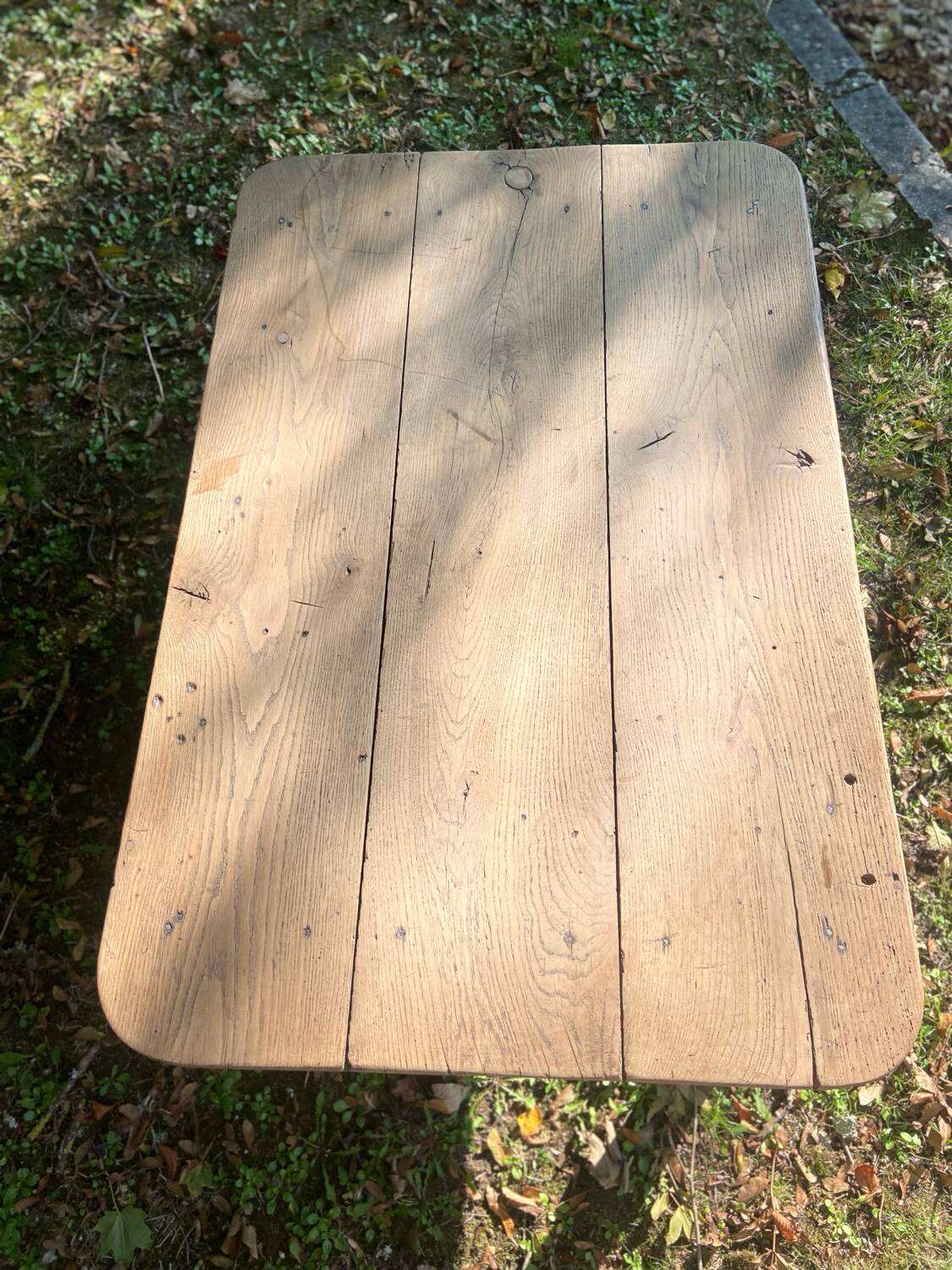 Table basse de ferme en chêne massif