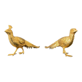 Couple of golden pheasants vintage decoration