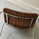 Chair made of rattan, wicker and chrome-plated metal